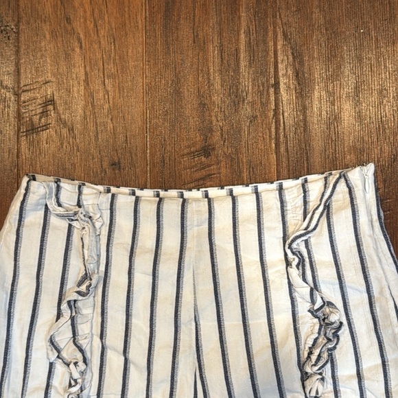 Small - English Factory High Waist Blue and White Shorts - Picture 4 of 12